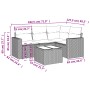 Set comedor de jardín 5 piezas y cojines ratán sintético marrón de , Sofás modulares de exterior - Ref: Foro24-3251260, Preci...