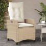 Sillones reclinables de jardín con cojines beige 2 uds ratán PE de , Sillas de jardín - Ref: Foro24-365220, Precio: 255,88 €,...