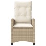Sillones reclinables de jardín con cojines beige 2 uds ratán PE de , Sillas de jardín - Ref: Foro24-365220, Precio: 255,88 €,...