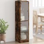 Aparador con puertas de vidrio roble ahumado 35x37x142 cm de , Aparadores - Ref: Foro24-836438, Precio: 92,99 €, Descuento: %