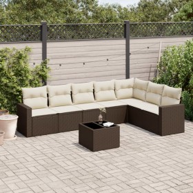 Set sofás de jardín 8 piezas y cojines ratán sintético marrón de , Conjuntos de jardín - Ref: Foro24-3219053, Precio: 510,74 ...