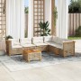 Set sofás de jardín 7 piezas y cojines ratán sintético beige en Conjuntos de jardín | Comprar online en Foru.es