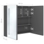 Armario de baño con espejo LED gris brillante 62x14x60 cm de vidaXL, Tocadores de baño - Ref: Foro24-326521, Precio: 104,89 €...