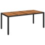 Set de comedor de jardín 7 pzas y cojines ratán sintético negro de , Conjuntos de jardín - Ref: Foro24-3213091, Precio: 830,7...