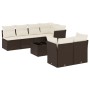 Set sofás de jardín 8 piezas y cojines ratán sintético marrón de , Conjuntos de jardín - Ref: Foro24-3249142, Precio: 532,53 ...