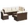 Set de sofás de jardín 9 pzas y cojines ratán sintético marrón de , Conjuntos de jardín - Ref: Foro24-3217773, Precio: 580,85...