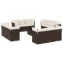 Set de sofás de jardín con cojines 13 piezas ratán PE marrón de , Conjuntos de jardín - Ref: Foro24-3249182, Precio: 991,96 €...