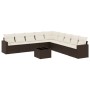Set de sofás de jardín 10 pzas y cojines ratán sintético marrón de , Sofás modulares de exterior - Ref: Foro24-3251440, Preci...