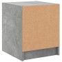 Mesita de noche con puerta de vidrio gris hormigón 35x37x42 cm de , Mesitas de noche - Ref: Foro24-836349, Precio: 32,36 €, D...