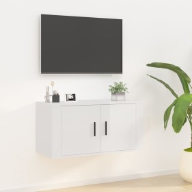Mueble para TV de pared blanco brillante 80x34,5x40 cm de , Muebles TV - Ref: Foro24-816626, Precio: 44,48 €, Descuento: %