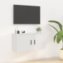 Mueble para TV de pared blanco brillante 80x34,5x40 cm de , Muebles TV - Ref: Foro24-816626, Precio: 44,48 €, Descuento: %
