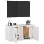 Mueble para TV de pared blanco brillante 80x34,5x40 cm de , Muebles TV - Ref: Foro24-816626, Precio: 44,48 €, Descuento: %