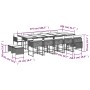 Set comedor de jardín con cojines 15 pzas ratán sintético negro de , Conjuntos de jardín - Ref: Foro24-3211359, Precio: 820,7...