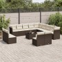 Set sofás de jardín 14 pzas con cojines ratán sintético marrón de , Conjuntos de jardín - Ref: Foro24-3250342, Precio: 869,41...