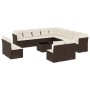 Set sofás de jardín 14 pzas con cojines ratán sintético marrón de , Conjuntos de jardín - Ref: Foro24-3250342, Precio: 869,41...