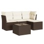 Set comedor de jardín 5 piezas y cojines ratán sintético marrón de , Conjuntos de jardín - Ref: Foro24-3217553, Precio: 307,7...