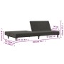 Sofá cama de 2 plazas terciopelo gris oscuro de , Sofás - Ref: Foro24-375733, Precio: 239,63 €, Descuento: %