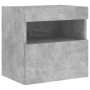 Muebles TV pared con LED 6 pzas madera ingeniería gris hormigón de , Muebles TV - Ref: Foro24-3216735, Precio: 204,64 €, Desc...