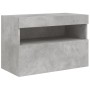 Muebles TV pared con LED 6 pzas madera ingeniería gris hormigón de , Muebles TV - Ref: Foro24-3216735, Precio: 204,64 €, Desc...