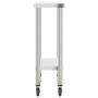 Mesa de trabajo de cocina con ruedas acero inox 82,5x30x85 cm de , Restauración - Ref: Foro24-376460, Precio: 129,72 €, Descu...