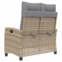 Sillón reclinable de jardín con cojines ratán sintético beige de , Bancos de jardín - Ref: Foro24-368230, Precio: 169,01 €, D...