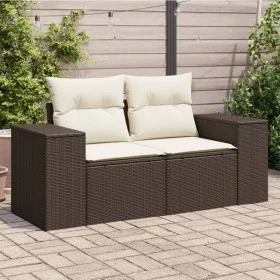 Sofá de jardín con cojines 2 plazas ratán sintético marrón von , Outdoor-Sofas - Ref: Foro24-366223, Preis: 186,41 €, Rabatt: %