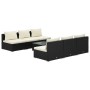 Set de muebles de jardín y cojines 7 pzas ratán sintético negro de , Conjuntos de jardín - Ref: Foro24-3101455, Precio: 782,3...