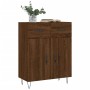 Aparador de madera de ingeniería marrón roble 69,5x34x90 cm de , Aparadores - Ref: Foro24-827979, Precio: 89,00 €, Descuento: %