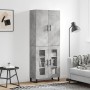 Aparador alto madera contrachapada gris hormigón 69,5x34x180 cm de , Aparadores - Ref: Foro24-3195759, Precio: 149,42 €, Desc...