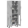 Aparador alto madera contrachapada gris hormigón 69,5x34x180 cm de , Aparadores - Ref: Foro24-3195759, Precio: 149,42 €, Desc...