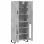 Aparador alto madera contrachapada gris hormigón 69,5x34x180 cm de , Aparadores - Ref: Foro24-3195759, Precio: 149,42 €, Desc...