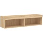 Muebles para TV con luces LED 2 uds roble Sonoma 60x30x30 cm de , Muebles TV - Ref: Foro24-837132, Precio: 83,65 €, Descuento: %