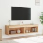 Muebles para TV con luces LED 2 uds roble Sonoma 60x30x30 cm de , Muebles TV - Ref: Foro24-837132, Precio: 83,65 €, Descuento: %