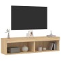 Muebles para TV con luces LED 2 uds roble Sonoma 60x30x30 cm de , Muebles TV - Ref: Foro24-837132, Precio: 83,65 €, Descuento: %