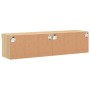 Muebles para TV con luces LED 2 uds roble Sonoma 60x30x30 cm de , Muebles TV - Ref: Foro24-837132, Precio: 83,65 €, Descuento: %