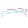 Mueble TV/Elevador de monitor cristal verde 100x30x13 cm de , Muebles TV - Ref: Foro24-244147, Precio: 110,90 €, Descuento: %