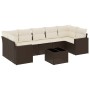 Set sofás de jardín 8 piezas y cojines ratán sintético marrón de , Sofás modulares de exterior - Ref: Foro24-3251080, Precio:...