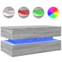 Mesa de centro con luces LED gris Sonoma 90x50x40 cm de , Mesas de centro - Ref: Foro24-839866, Precio: 114,64 €, Descuento: %