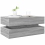 Mesa de centro con luces LED gris Sonoma 90x50x40 cm de , Mesas de centro - Ref: Foro24-839866, Precio: 114,64 €, Descuento: %