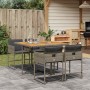 Set comedor de jardín 5 piezas con cojines ratán sintético gris de , Conjuntos de jardín - Ref: Foro24-3211262, Precio: 330,5...