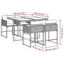 Set comedor de jardín 5 piezas con cojines ratán sintético gris de , Conjuntos de jardín - Ref: Foro24-3211262, Precio: 330,5...
