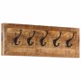 Perchero de pared con 5 ganchos madera maciza de mango de , Percheros para sombreros y abrigos - Ref: Foro24-358955, Precio: ...