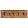 Perchero de pared con 5 ganchos madera maciza de mango de , Percheros para sombreros y abrigos - Ref: Foro24-358955, Precio: ...