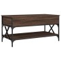 Mesa de centro madera ingeniería metal marrón 100x50x50 cm de , Mesas de centro - Ref: Foro24-845360, Precio: 88,69 €, Descue...