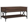 Mesa de centro madera ingeniería metal marrón 100x50x50 cm de , Mesas de centro - Ref: Foro24-845360, Precio: 88,69 €, Descue...