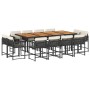 Set comedor de jardín con cojines 13 pzas ratán sintético negro de , Conjuntos de jardín - Ref: Foro24-3211587, Precio: 915,5...