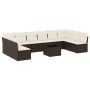 Set de sofás de jardín 11 pzas cojines ratán sintético marrón de , Conjuntos de jardín - Ref: Foro24-3249942, Precio: 644,33 ...