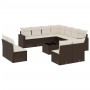 Set de sofás de jardín y cojines 12 pzas ratán sintético marrón de , Sofás modulares de exterior - Ref: Foro24-3251480, Preci...