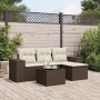 Set comedor de jardín 5 piezas y cojines ratán sintético marrón de , Conjuntos de jardín - Ref: Foro24-3254820, Precio: 329,1...