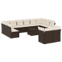 Set de sofás de jardín con cojines 13 piezas ratán PE marrón de , Conjuntos de jardín - Ref: Foro24-3218443, Precio: 848,42 €...